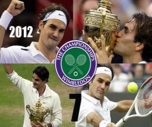 Puzzle 2012 Wimbledon πρωταθλητής Roger Federer